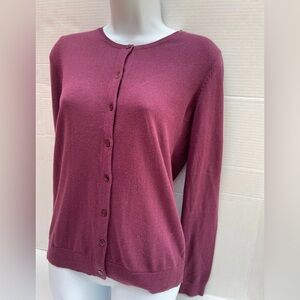 Ann Taylor Burgundy Cardigan